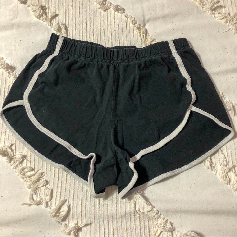 black retro shorts
